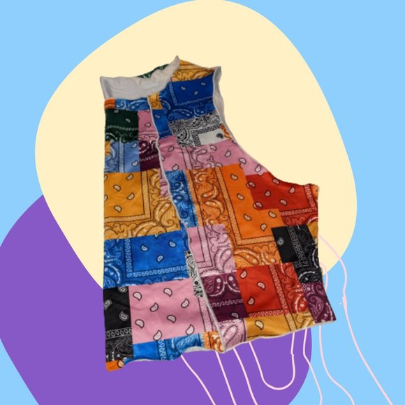 Plus Hankie Patch-Work Crop - Picture 2 of 2